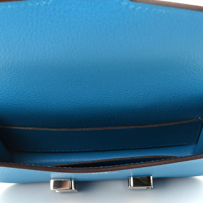 Hermes Evercolor Bi-Color Constance Slim Wallet Bleu Frida Rose Mexico 5 of 8