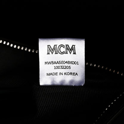 MCM Calfskin Ottomar Monogram Essential Boston Bag Black 6 of 9