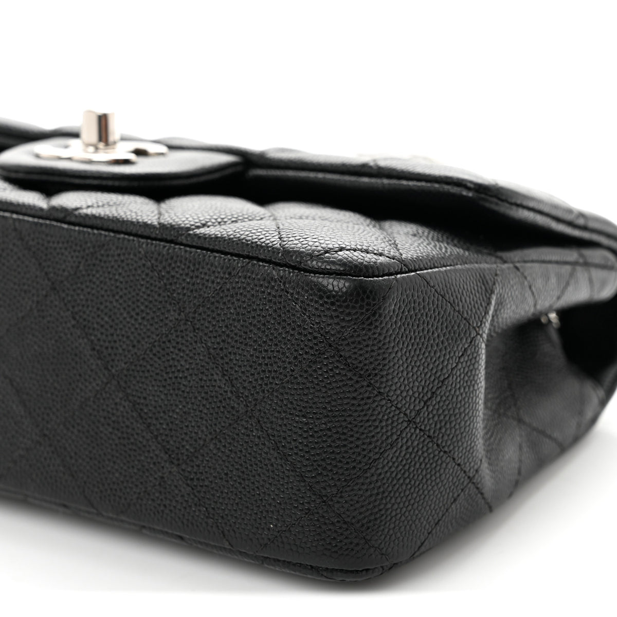 Caviar Quilted Mini Rectangular Flap Black