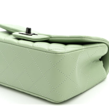 Chanel Lambskin Quilted Mini Rectangular Flap Light Green 10 of 11