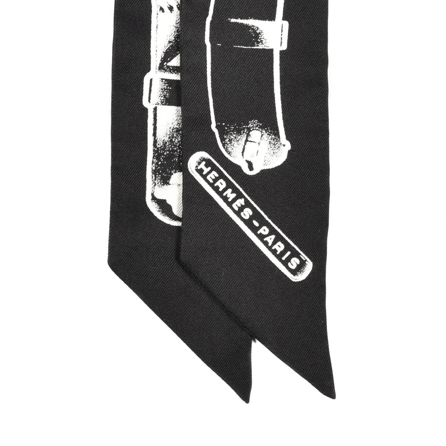 Hermes Silk Le Tresor De Medor Twilly Black White 2 of 3