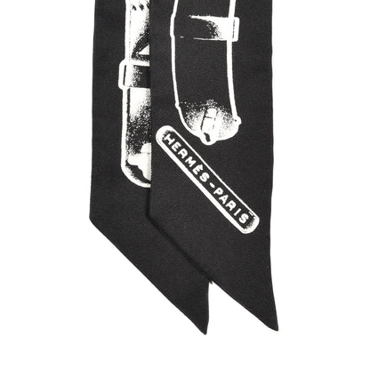 Hermes Silk Le Tresor De Medor Twilly Black White 2 of 3