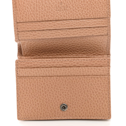 Gucci Dollar Calfskin Enamel Monochrome GG Marmont Card Case Camelia 5 of 7