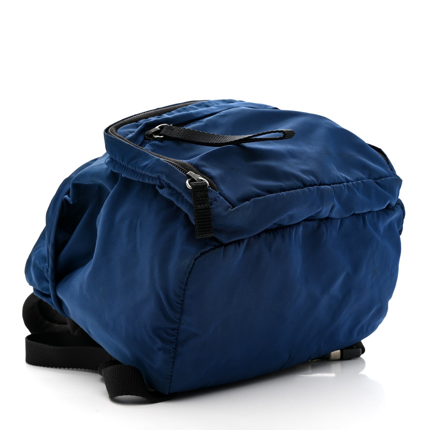 Prada Tessuto Nylon Montagna Small Single Buckle Backpack Blue 4 of 12