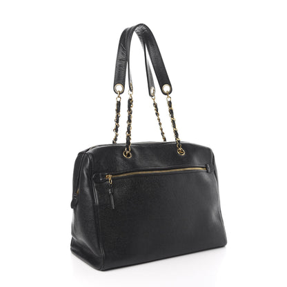 Chanel Caviar Large CC Shoulder Bag Black 3 of 10