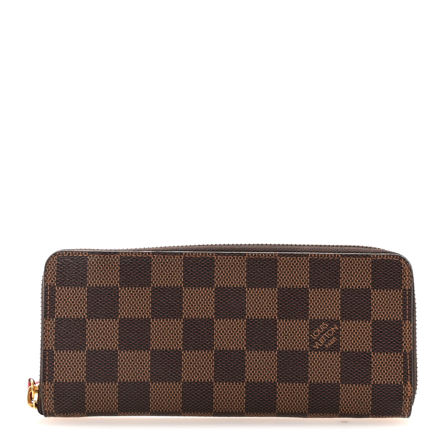 Damier Ebene Clemence Wallet Cherry