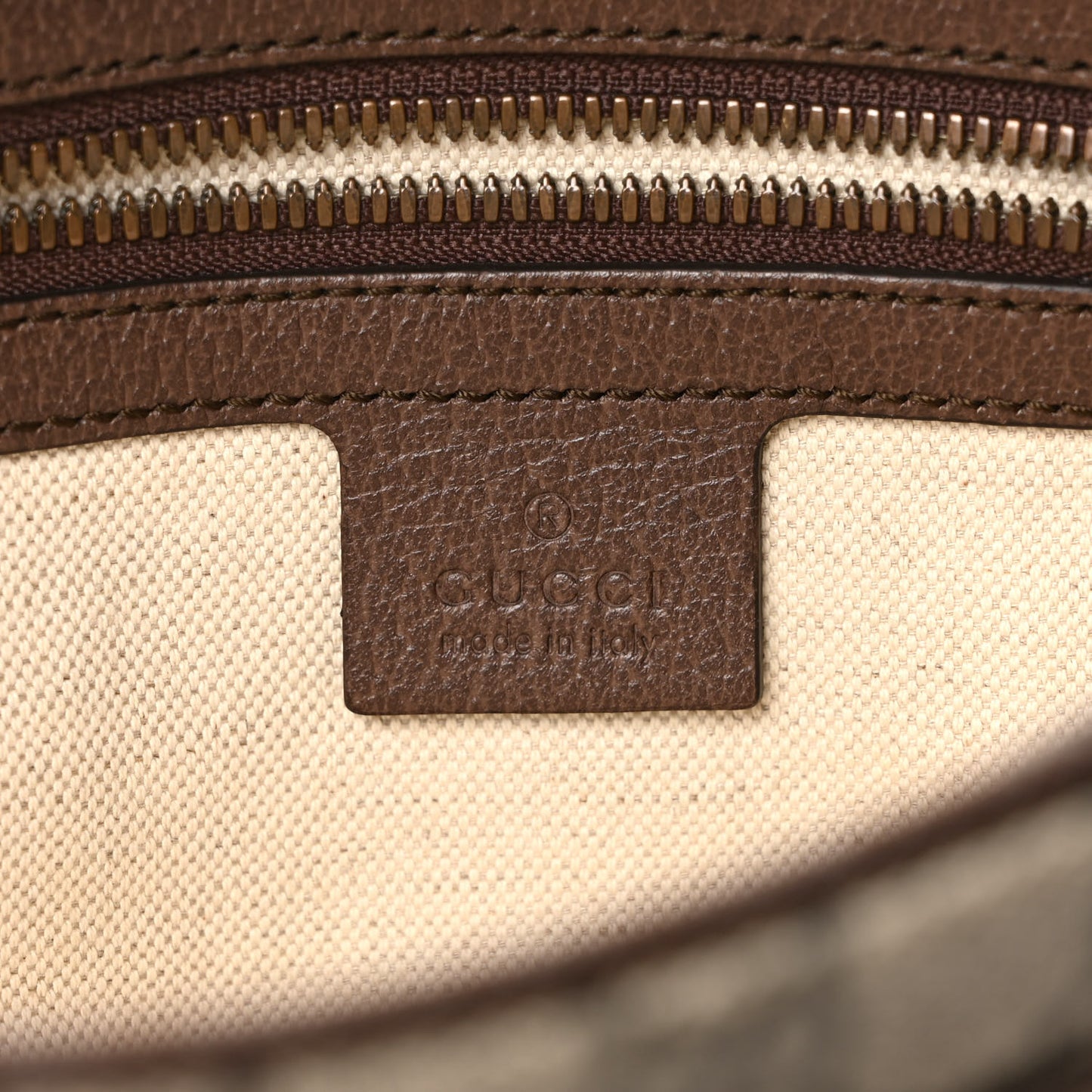 Soft GG Supreme Monogram Medium Ophidia Belt Bag Dark Brown