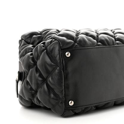Chanel Calfskin Bubble Quilt Bowler Black 9 of 10