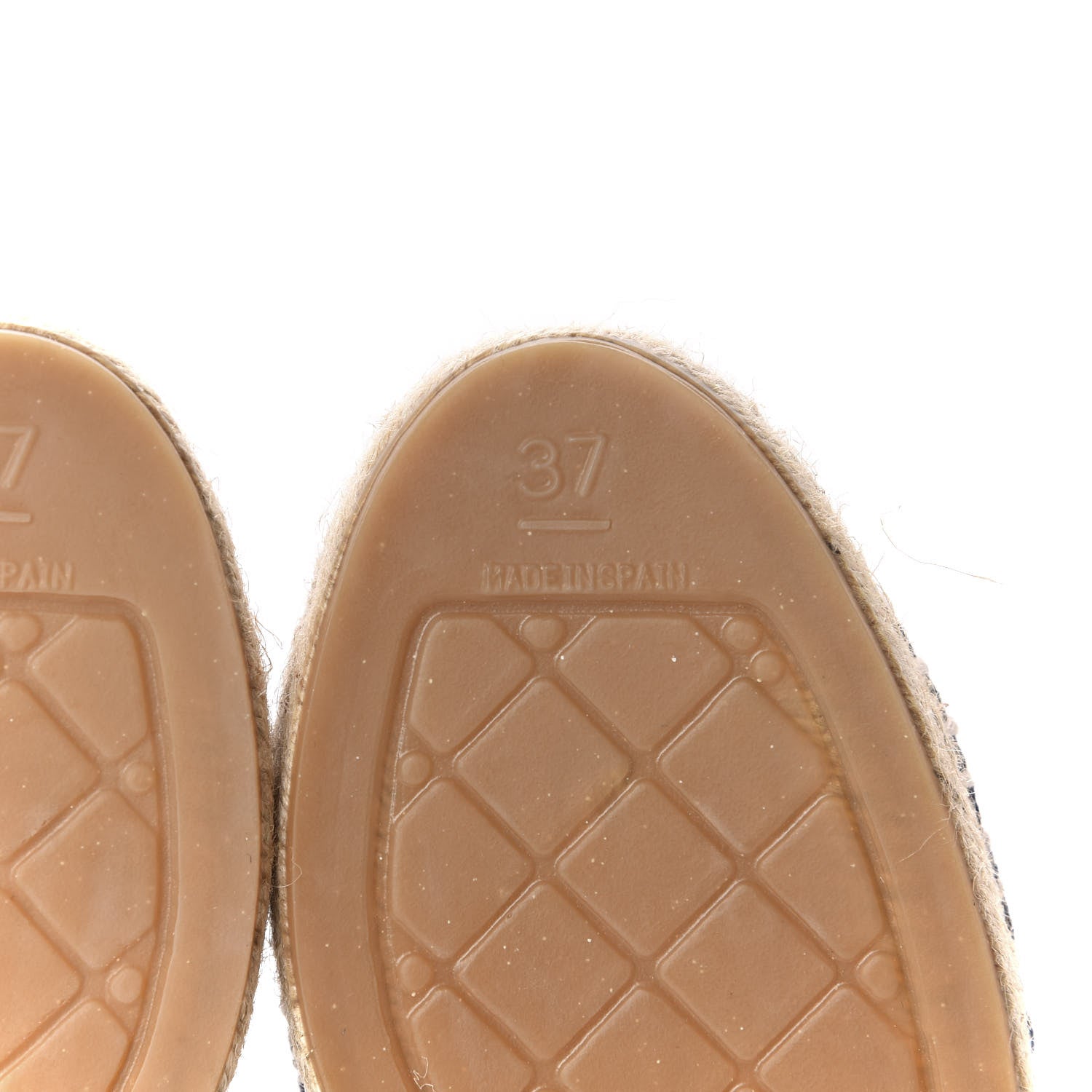 Chanel Linen CC Espadrilles 37 Blue Black 9 of 11