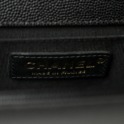 Chanel Caviar Quilted Medium Boy Flap Black 6 of 11
