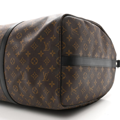 Louis Vuitton Monogram Macassar Keepall Bandouliere 55 8 of 8
