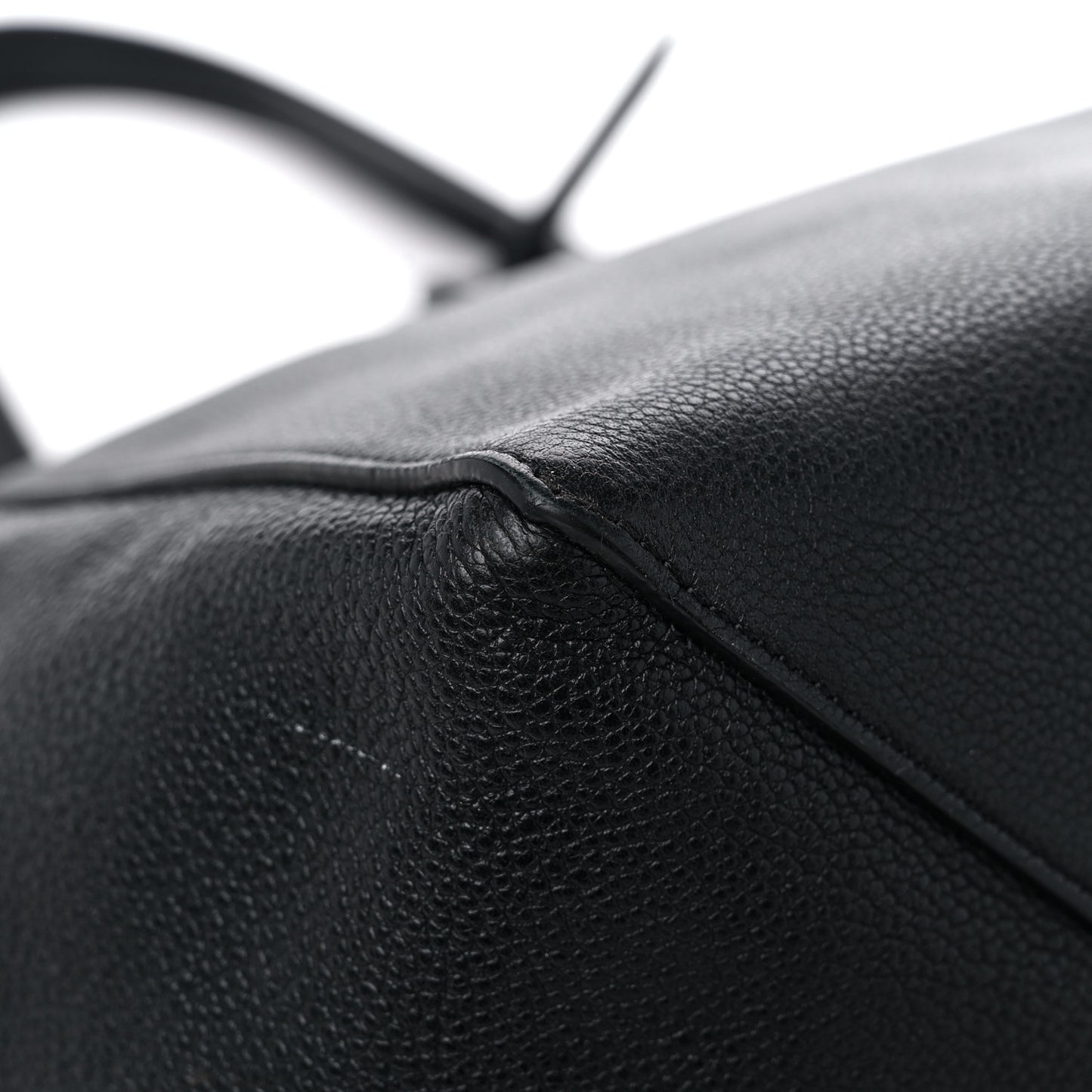 Soft Grained Calfskin Small Belt Cabas Phantom Black