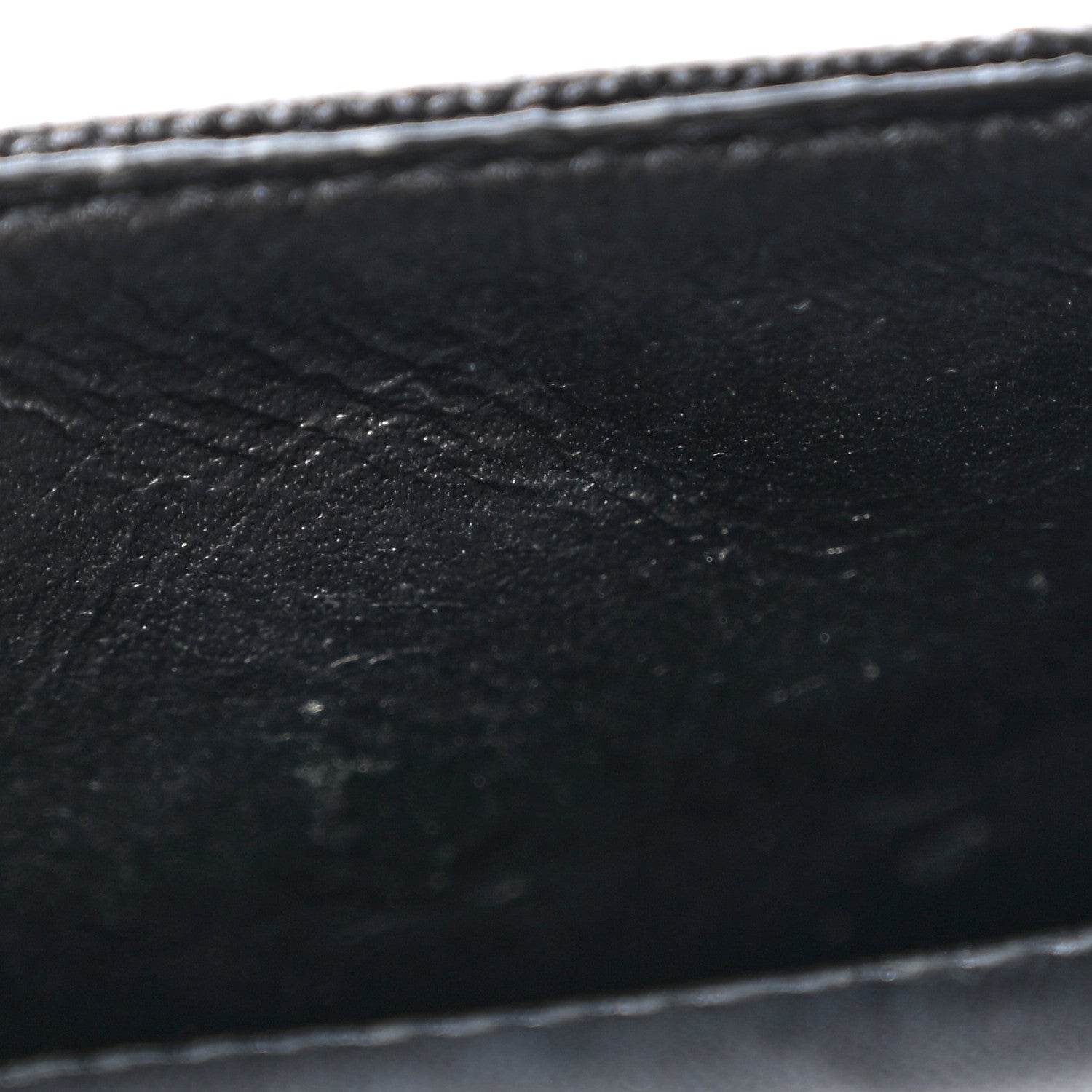 Saint Laurent Grain De Poudre Matelasse Chevron Monogram Compact Tri Fold Pocket Wallet Black 7 of 9