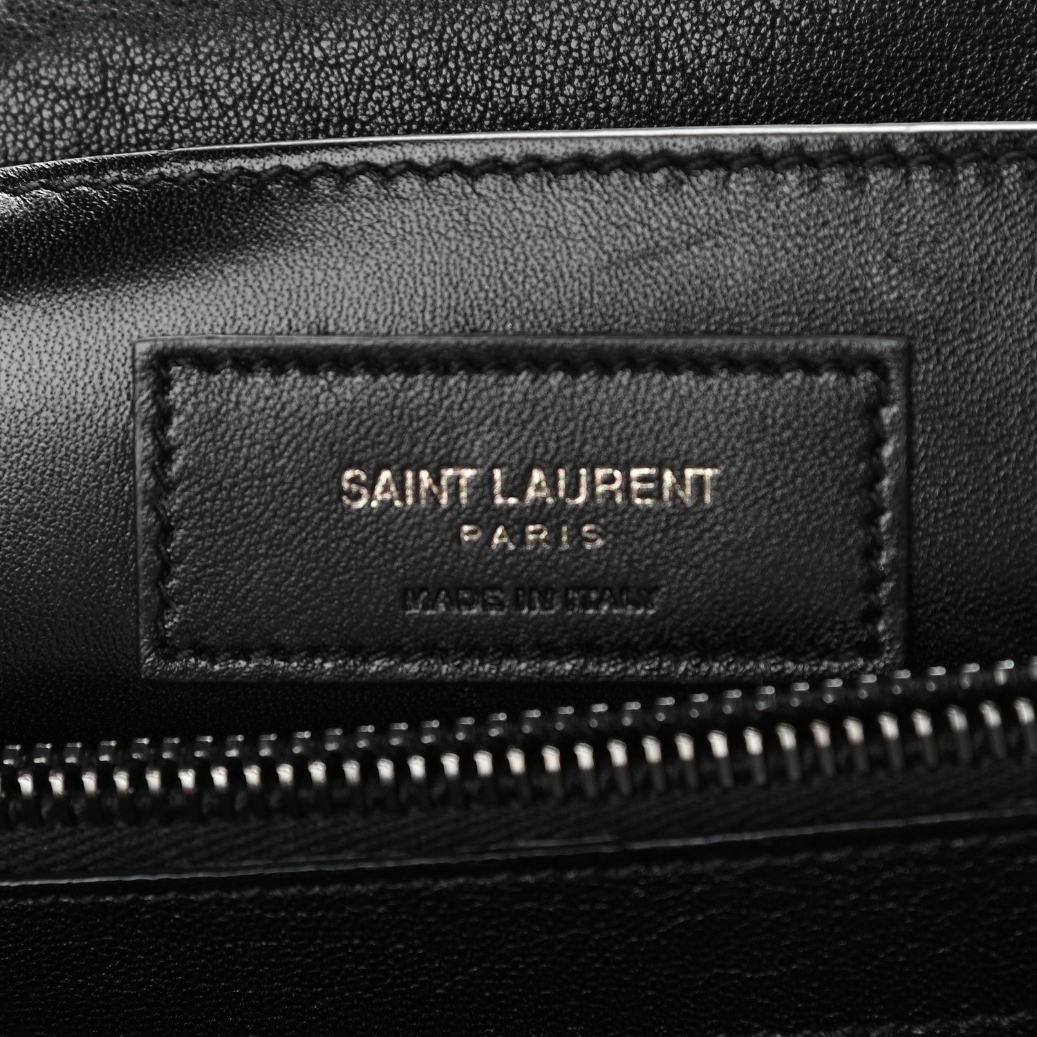 Saint Laurent Sheepskin Matelasse Chevron Monogram Monochrome Large College Satchel Black 6 of 10