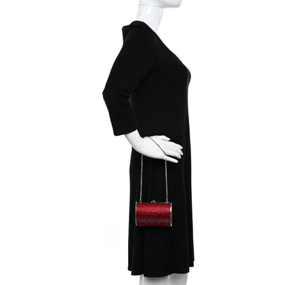 Judith Leiber Swarovski Crystal Minaudiere Clutch Red 2 of 8