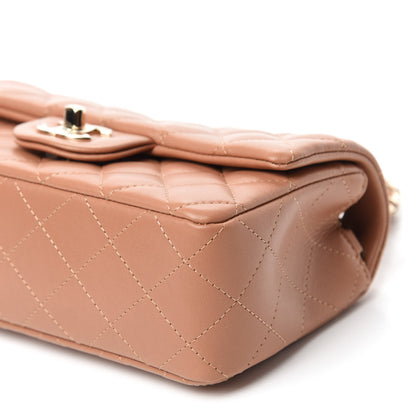 Chanel Lambskin Quilted Mini Rectangular Flap Brown 7 of 11
