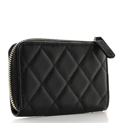 Chanel Caviar Quilted Zipped Key Holder Case Black 3 of 8
