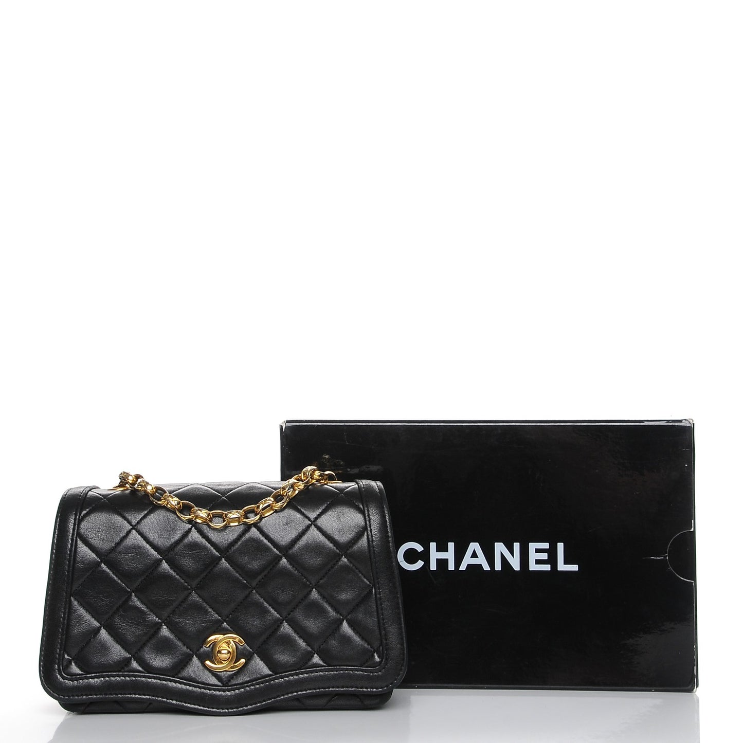 CHANELLambskinQuiltedSmallSingleFlapBlack
