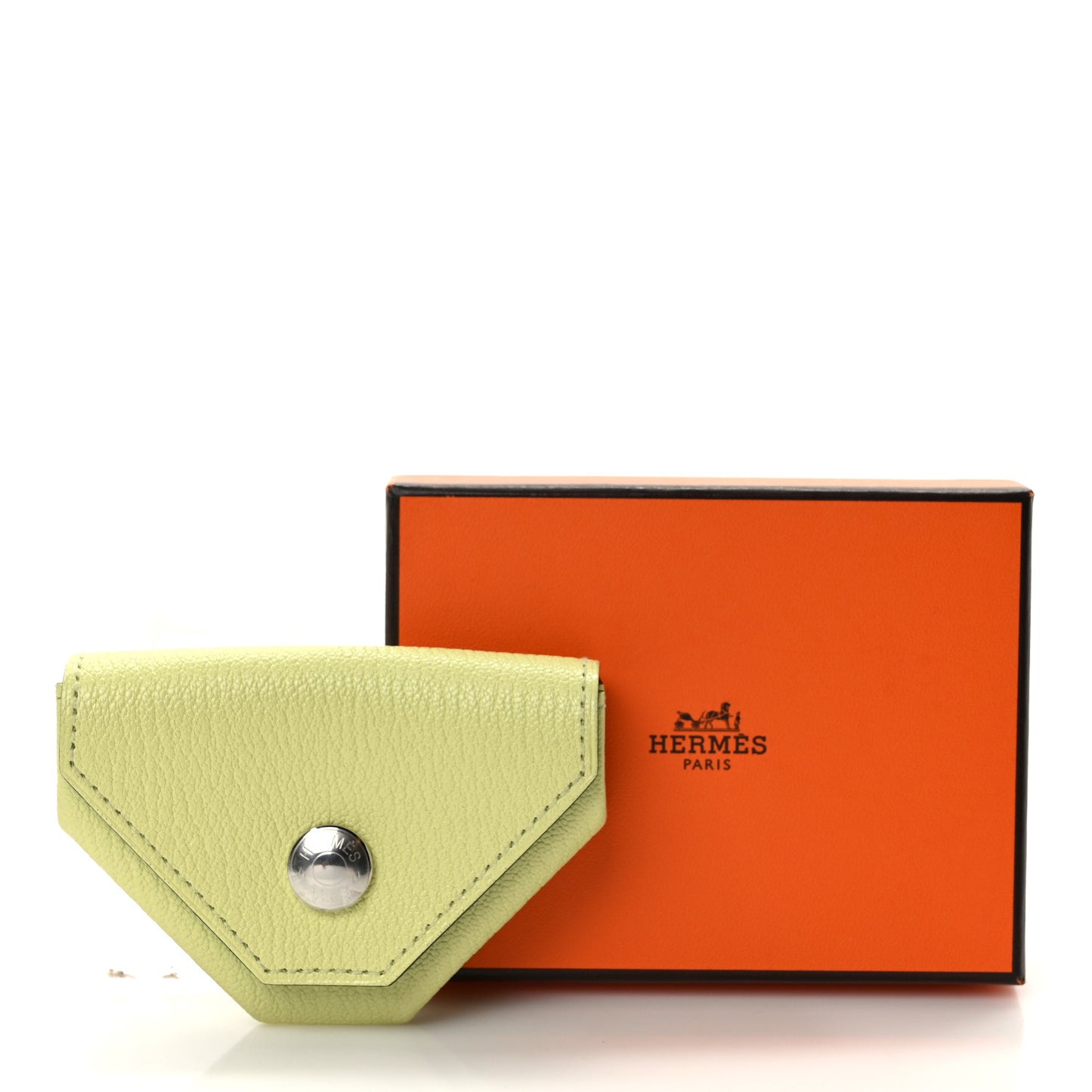 Chevre Mysore Verso Le 24 Coin Purse Jaune Bourgeon Vert Vertigo