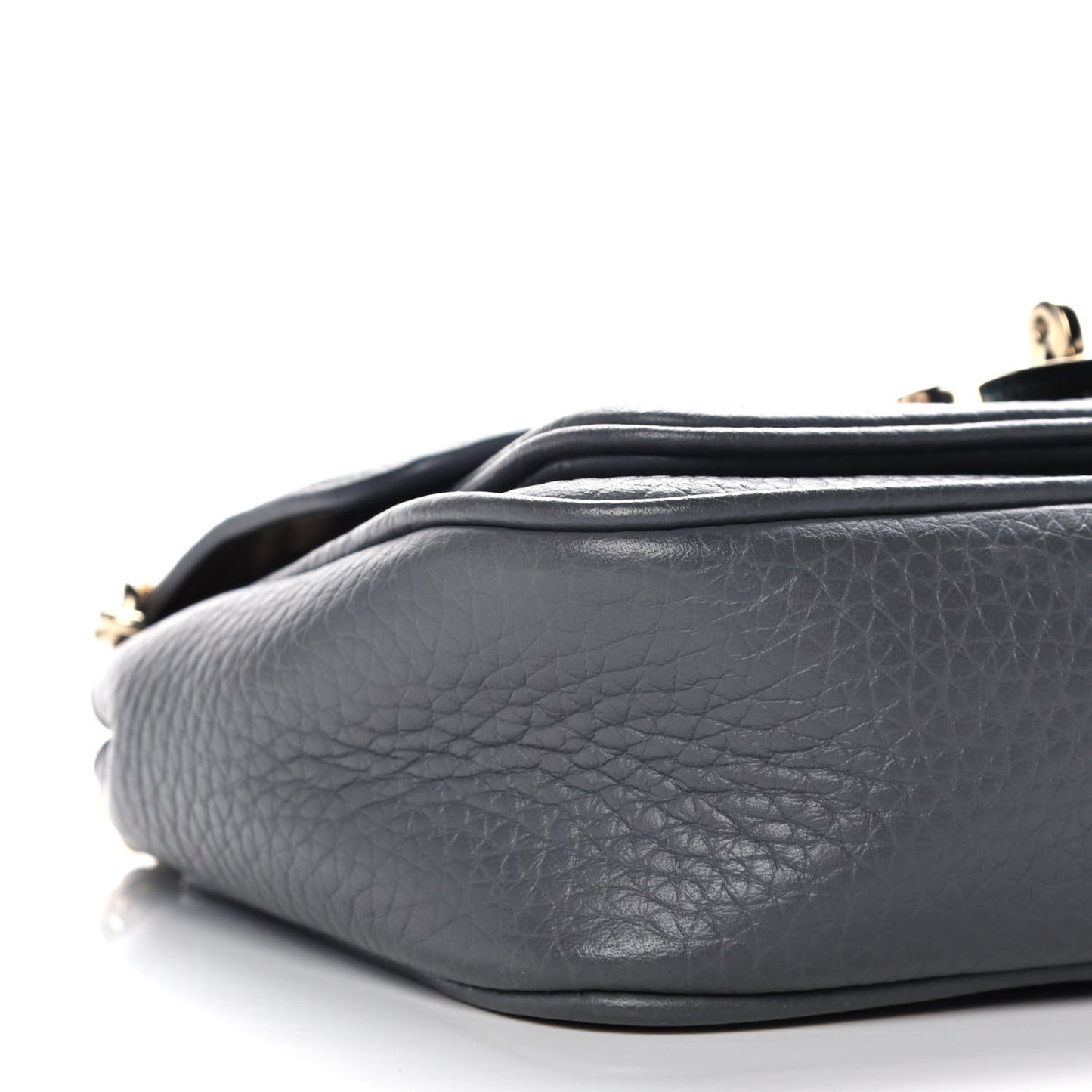 Heavy Grained Calfskin Mini Darley Satchel Charcoal