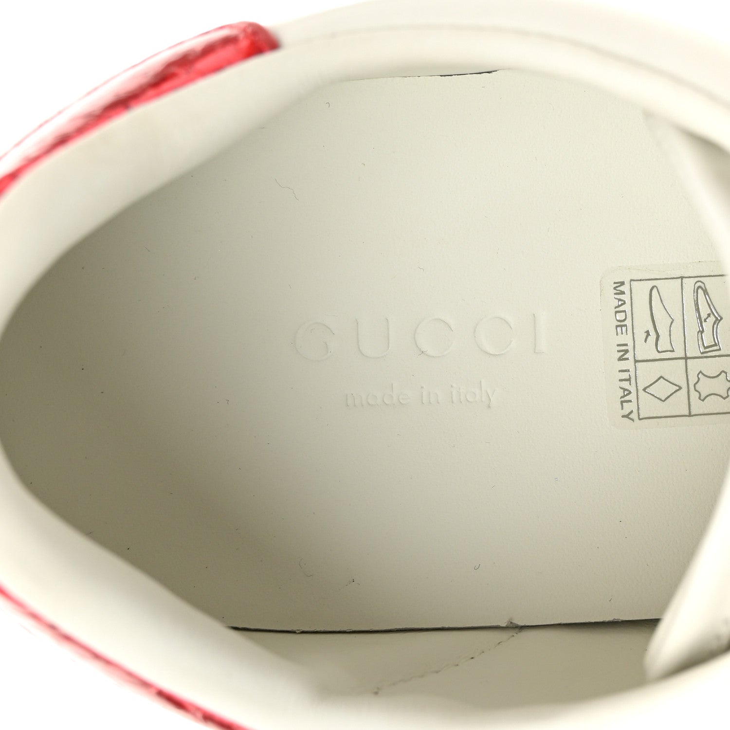 Gucci Calfskin Ayers Bee Embroidered Womens Ace Sneakers 38 White Green 7 of 10