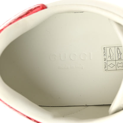 Gucci Calfskin Ayers Bee Embroidered Womens Ace Sneakers 38 White Green 7 of 10