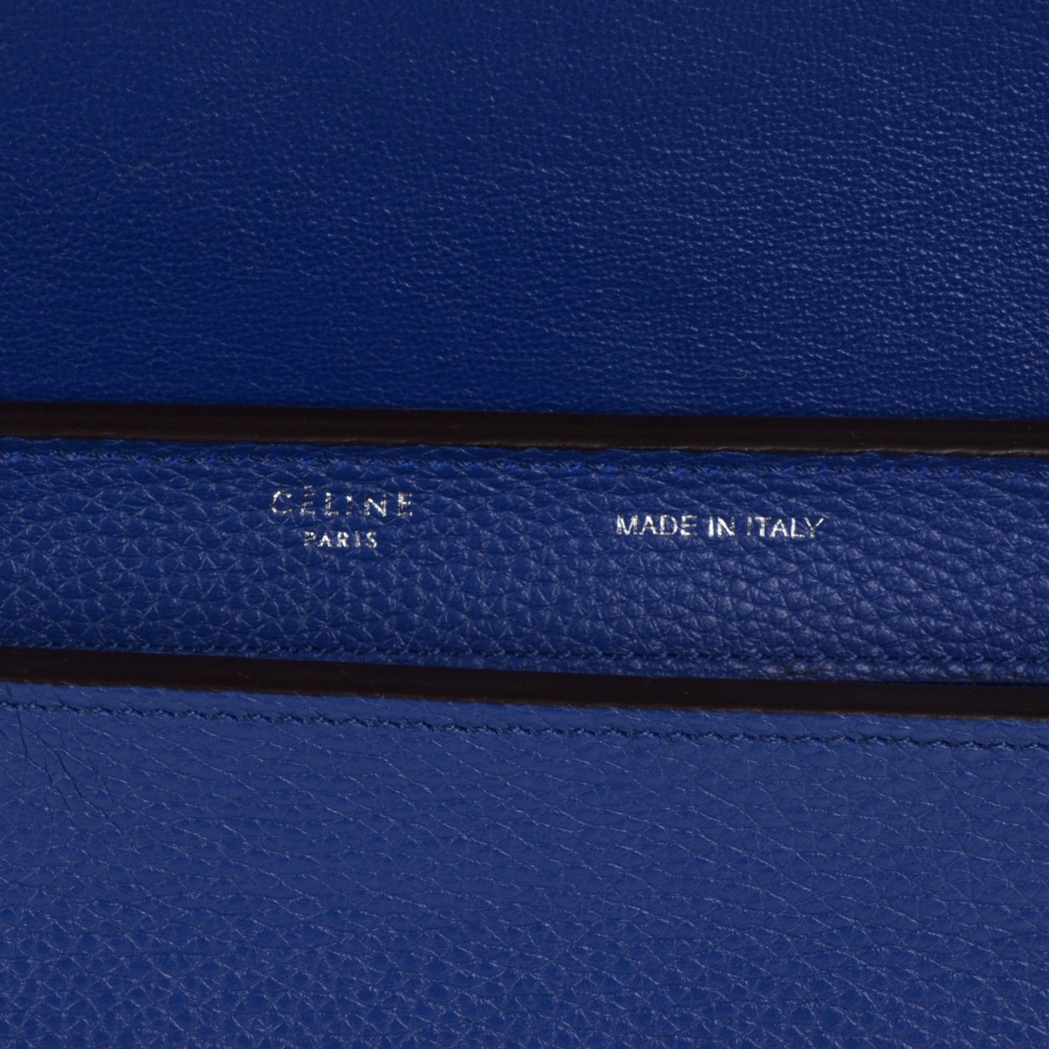 Celine Drummed Calfskin Suede Small Trapeze Indigo 6 of 8