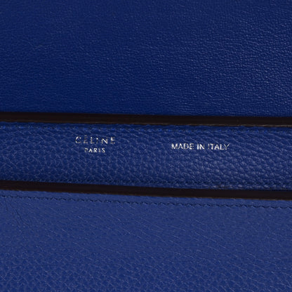 Celine Drummed Calfskin Suede Small Trapeze Indigo 6 of 8