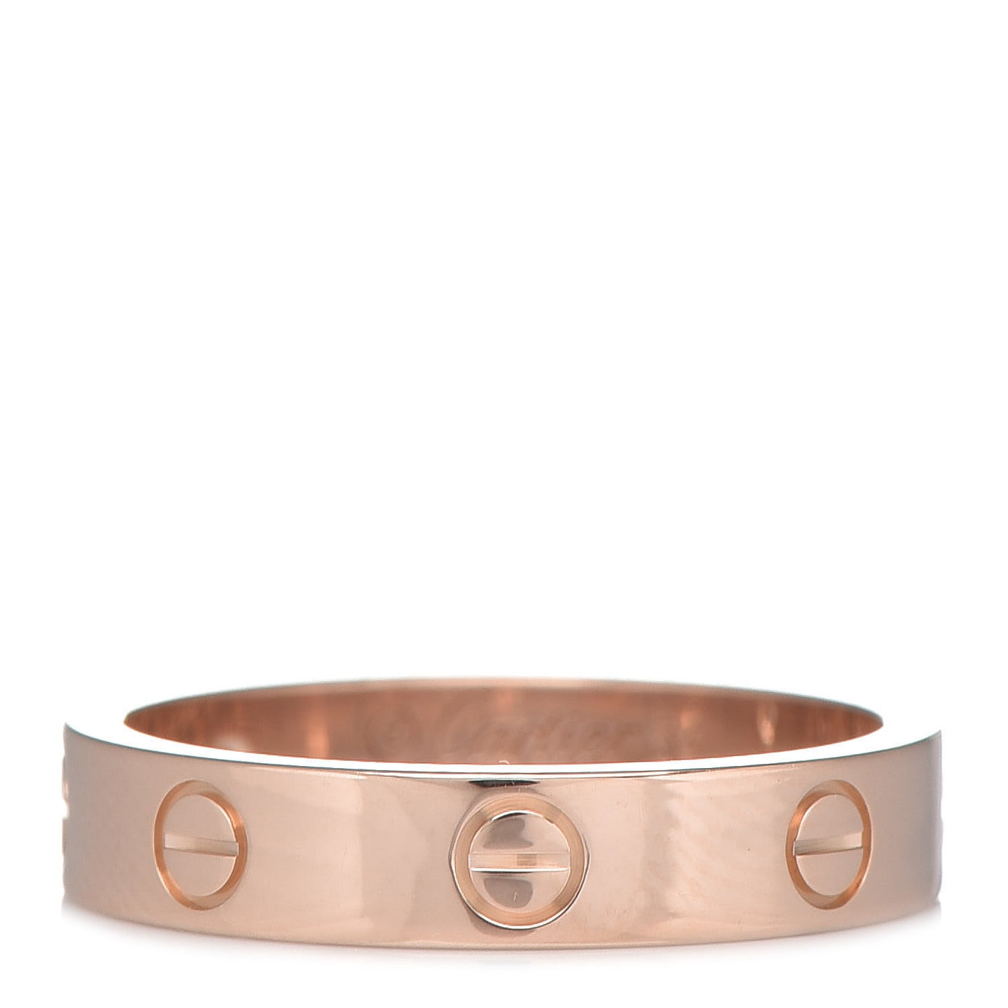 18K Pink Gold Diamond 4mm LOVE Wedding Band Ring 54 6.75