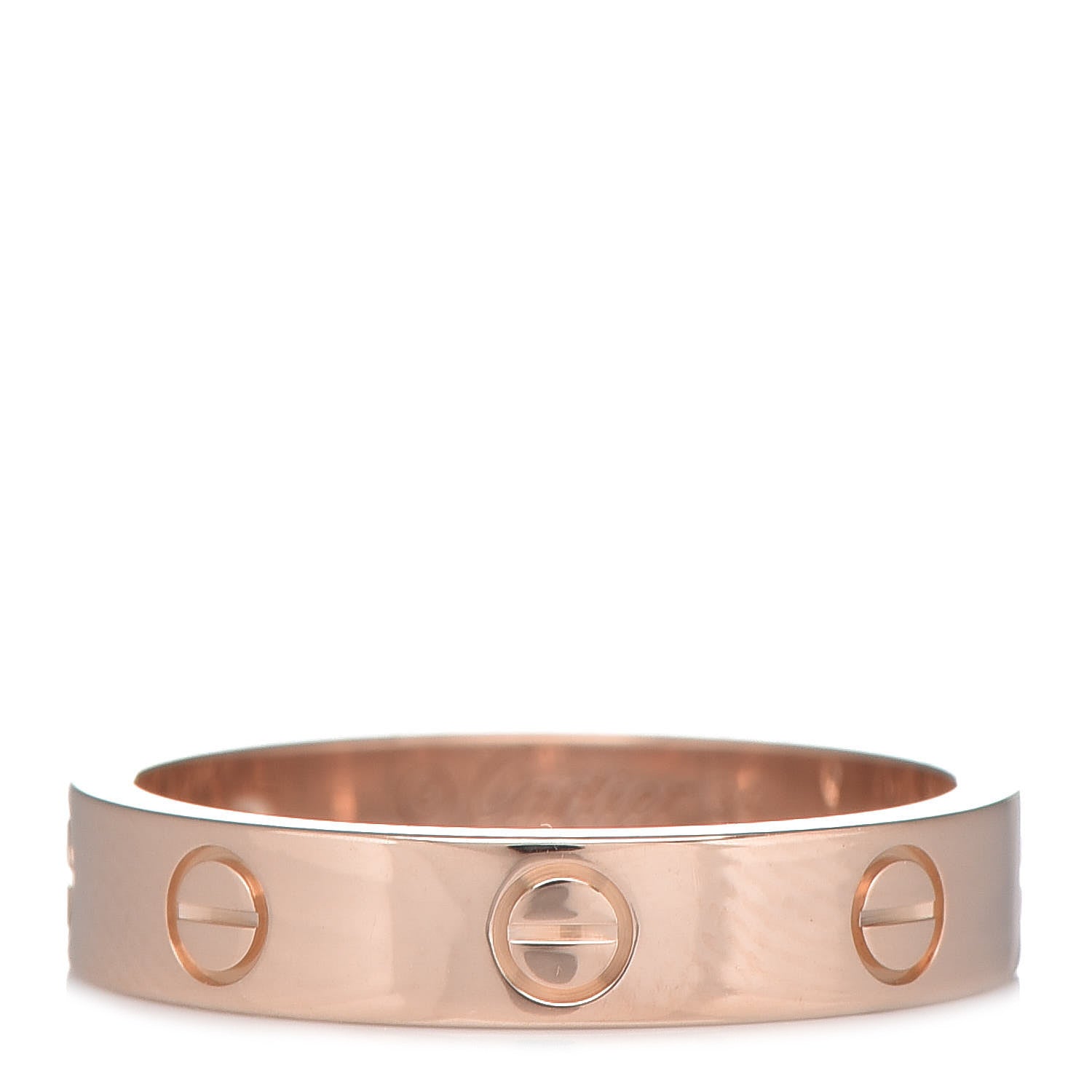 Cartier 18K Pink Gold Diamond 4mm LOVE Wedding Band Ring 54 6.75 2 of 5