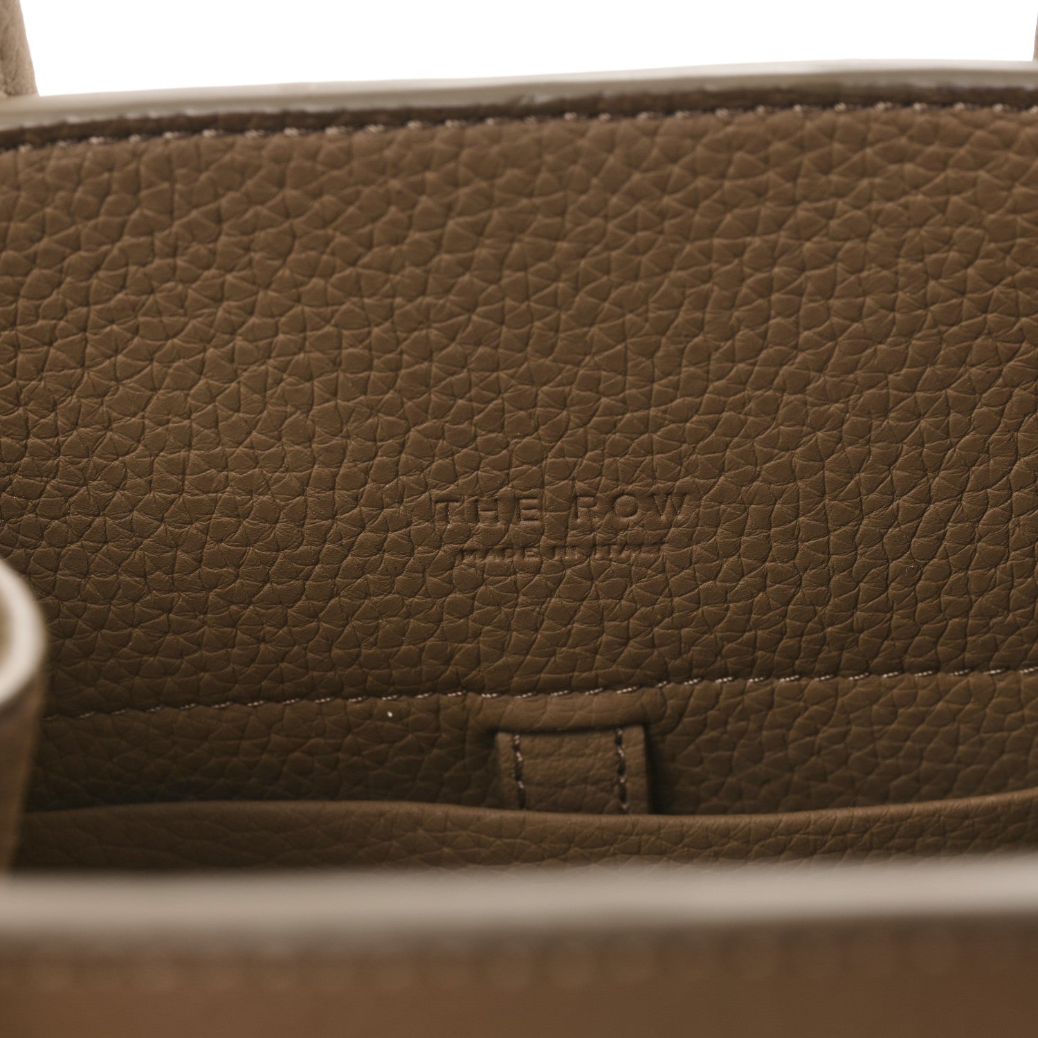 The Row Grained Calfskin Soft Margaux 10 Bag Dark Taupe 6 of 8