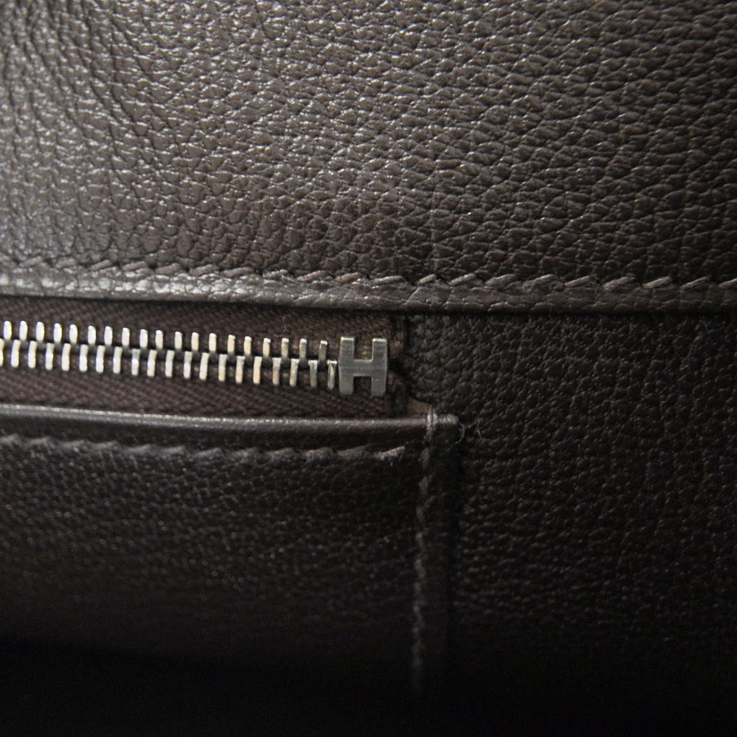 Hermes Box Calfskin Birkin 40 Black SHW 9 of 12