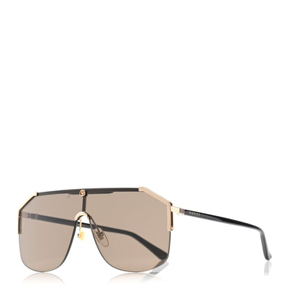 Gucci Metal Rimless Square Sunglasses GG0291S Brown Gold 1 of 8