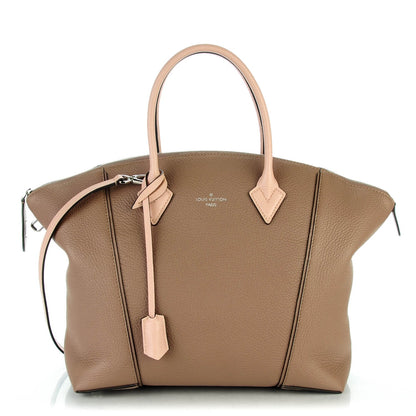 Louis Vuitton Taurillon Soft Lockit MM Taupe Petale 1 of 7