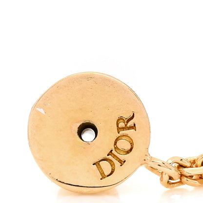 Christian Dior Crystal Star CD J'Adior Dangle Earrings Gold 4 of 4