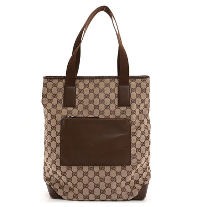 Gucci Calfskin Monogram Tall Tote Brown 1 of 14