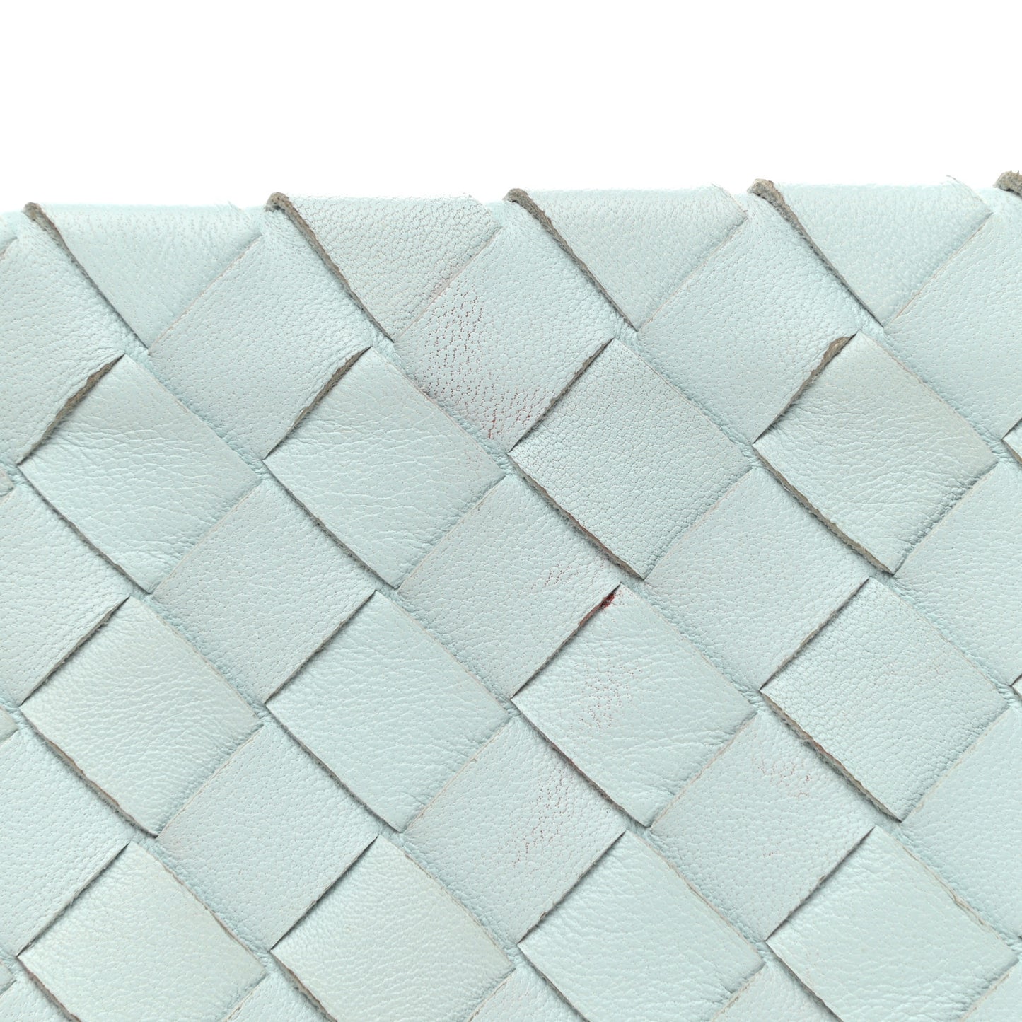 Nappa Intrecciato Large Flat Zip Pouch Spearmint