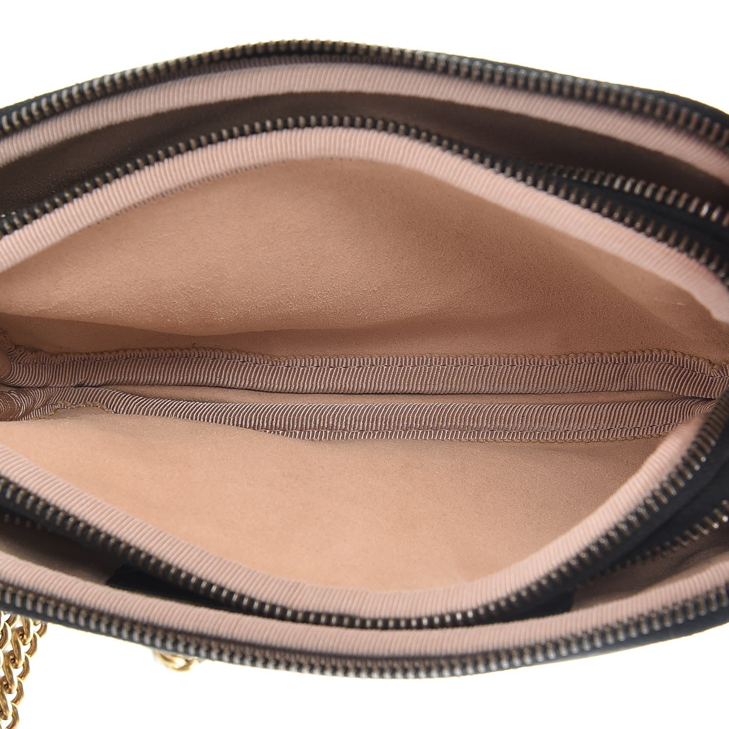 Gucci Calfskin Matelasse Mini GG Marmont Chain Crossbody Bag Black 6 of 12