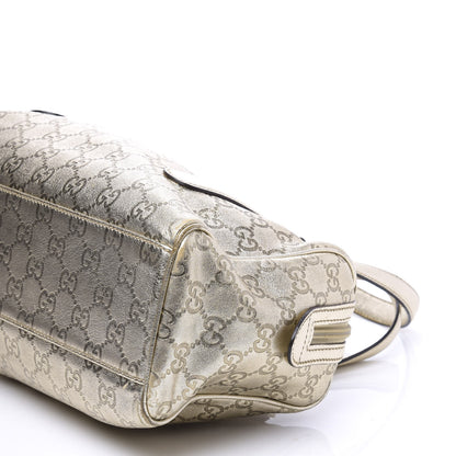 Gucci Metallic Guccissima Small Boston Gold 9 of 10