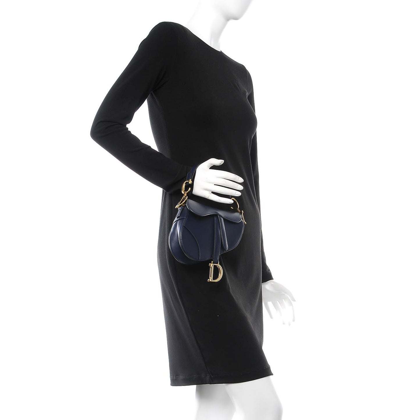 Calfskin Mini Saddle Bag Blue