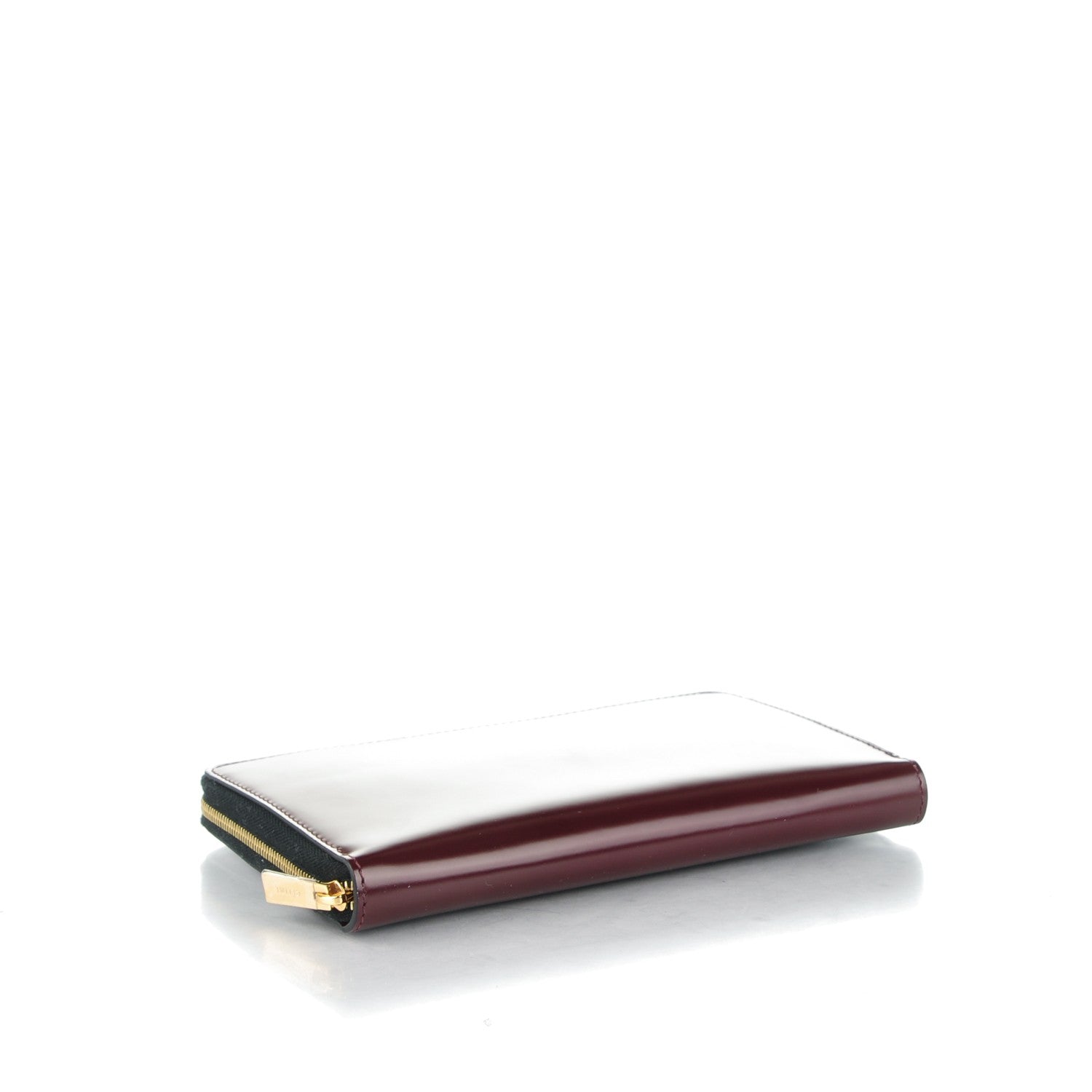 Celine Spazzolato Calfskin Large Zip Around Multifunction Wallet Wine 4 of 8
