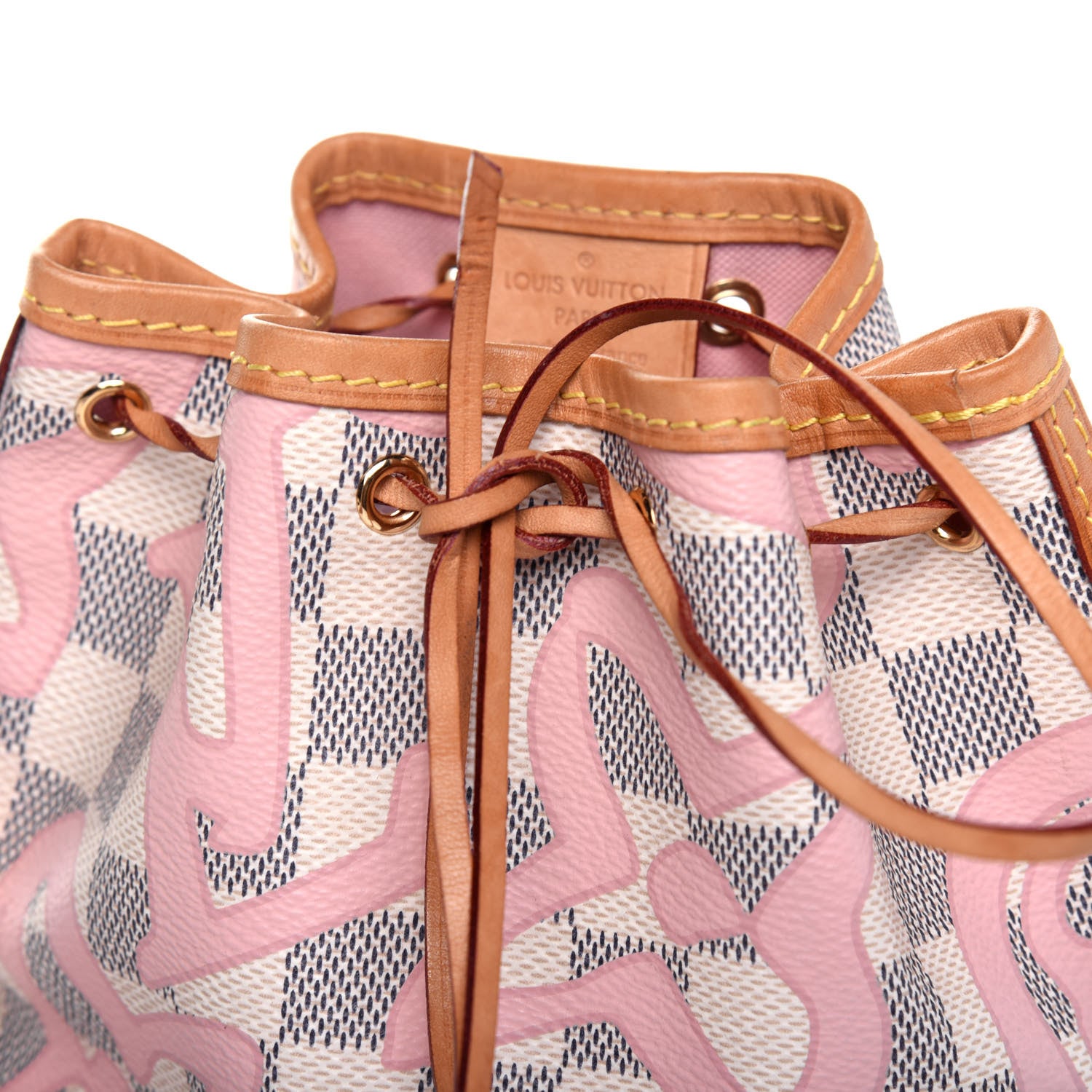 Louis Vuitton Damier Azur Tahitienne Nano Noe Rose Ballerine 14 of 15
