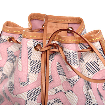 Louis Vuitton Damier Azur Tahitienne Nano Noe Rose Ballerine 14 of 15