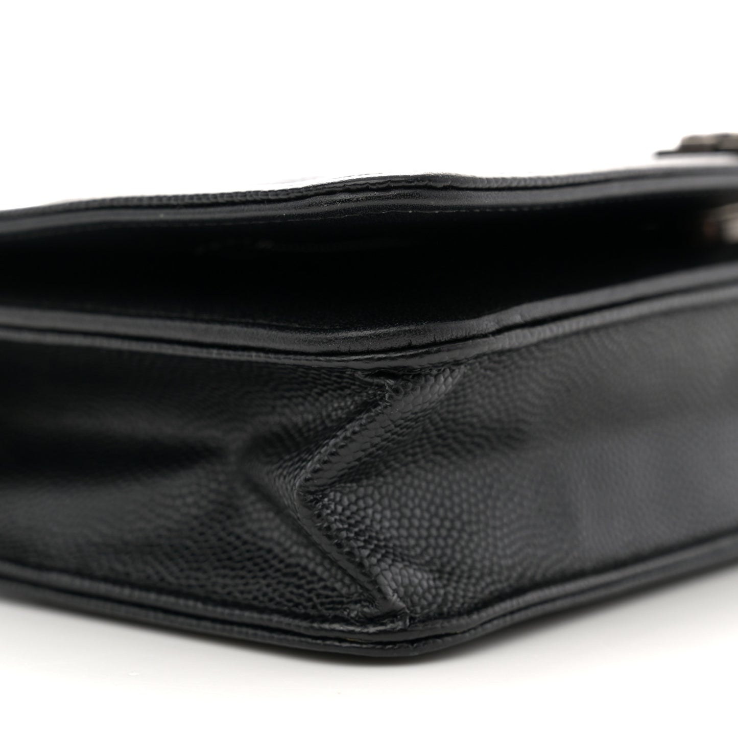 Caviar Quilted Boy Wallet On Chain WOC Black