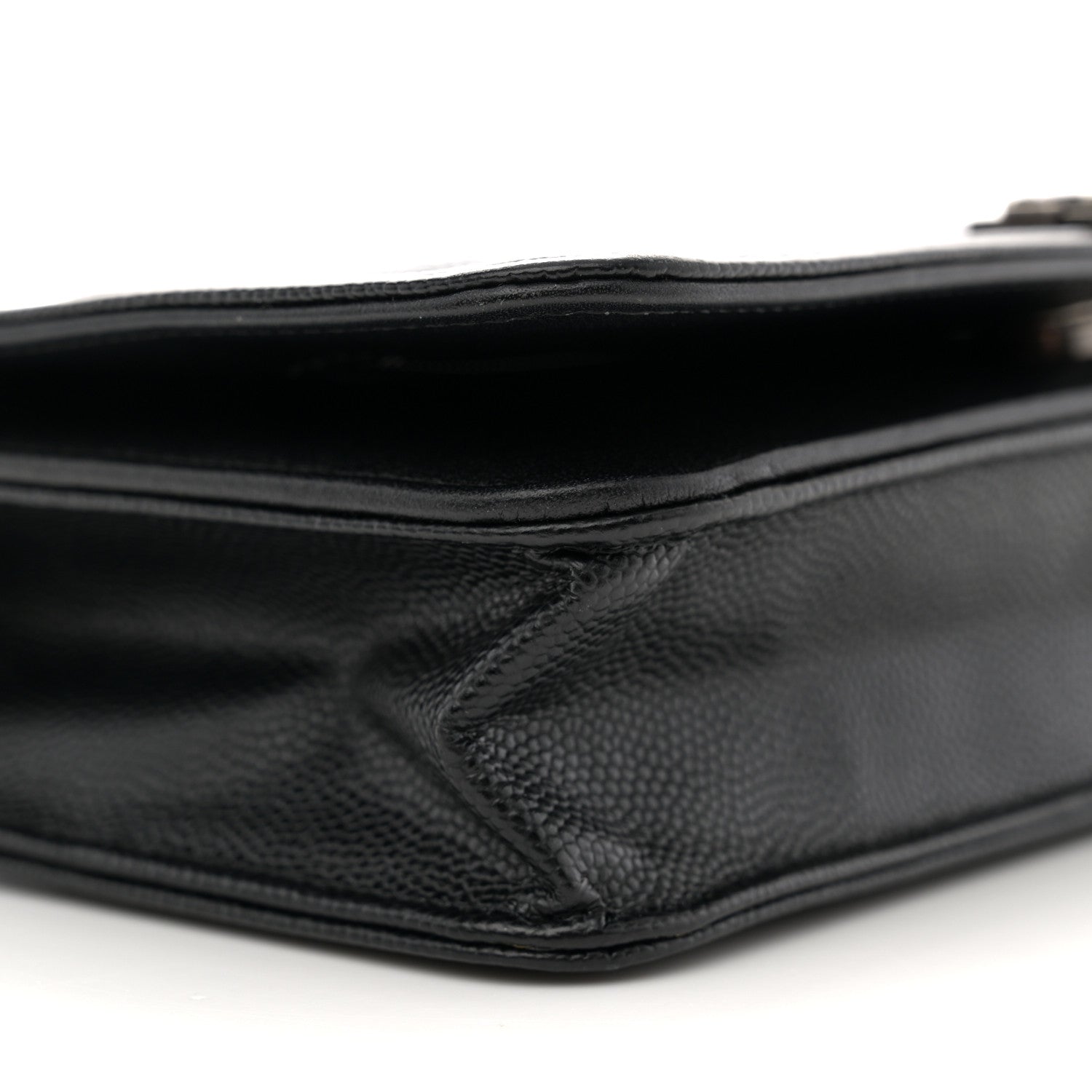 Chanel Caviar Quilted Boy Wallet On Chain WOC Black 10 of 14