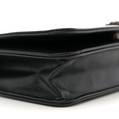 Chanel Caviar Quilted Boy Wallet On Chain WOC Black 10 of 14