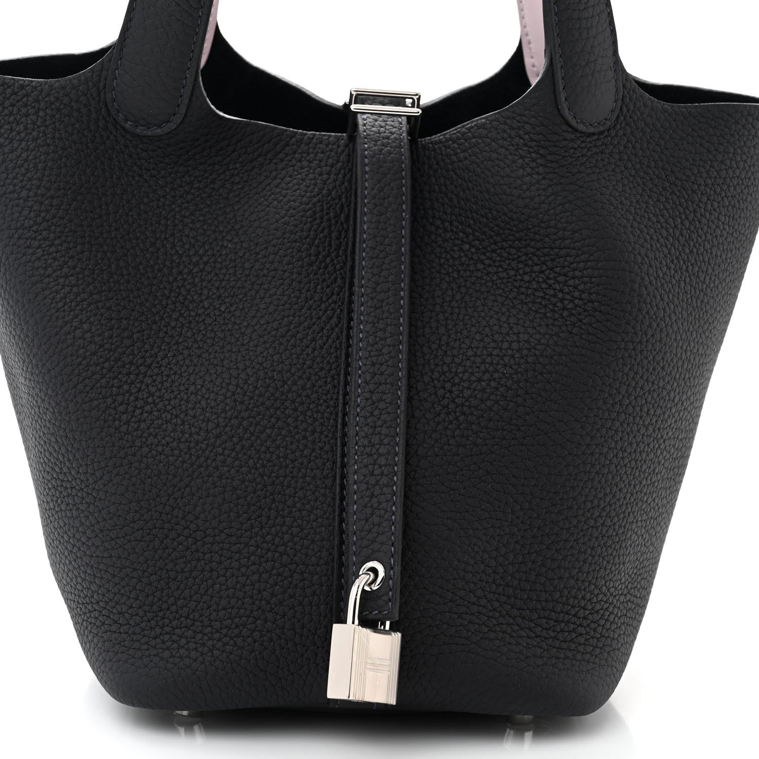 Hermes Taurillon Clemence Swift Eclat Picotin Lock 18 PM Caban Mauve Pale 8 of 11