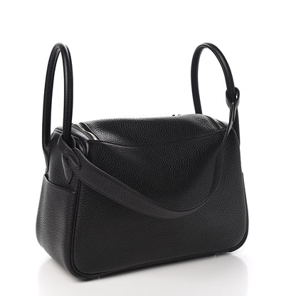Hermes Taurillon Clemence Lindy 26 Black 3 of 9