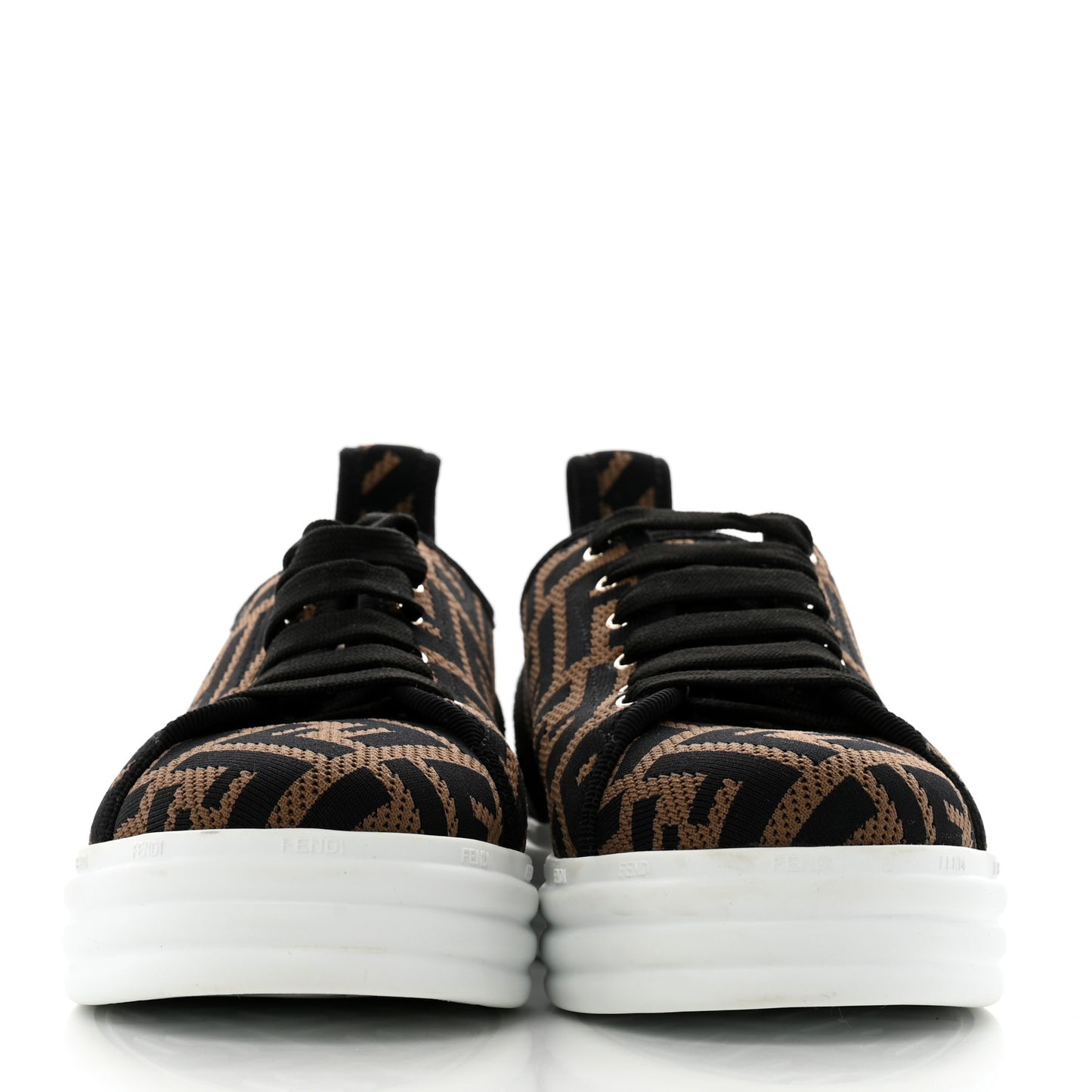 Fabric FF Micro-Perforated Rise Low Top Sneakers 38 Tobacco Black
