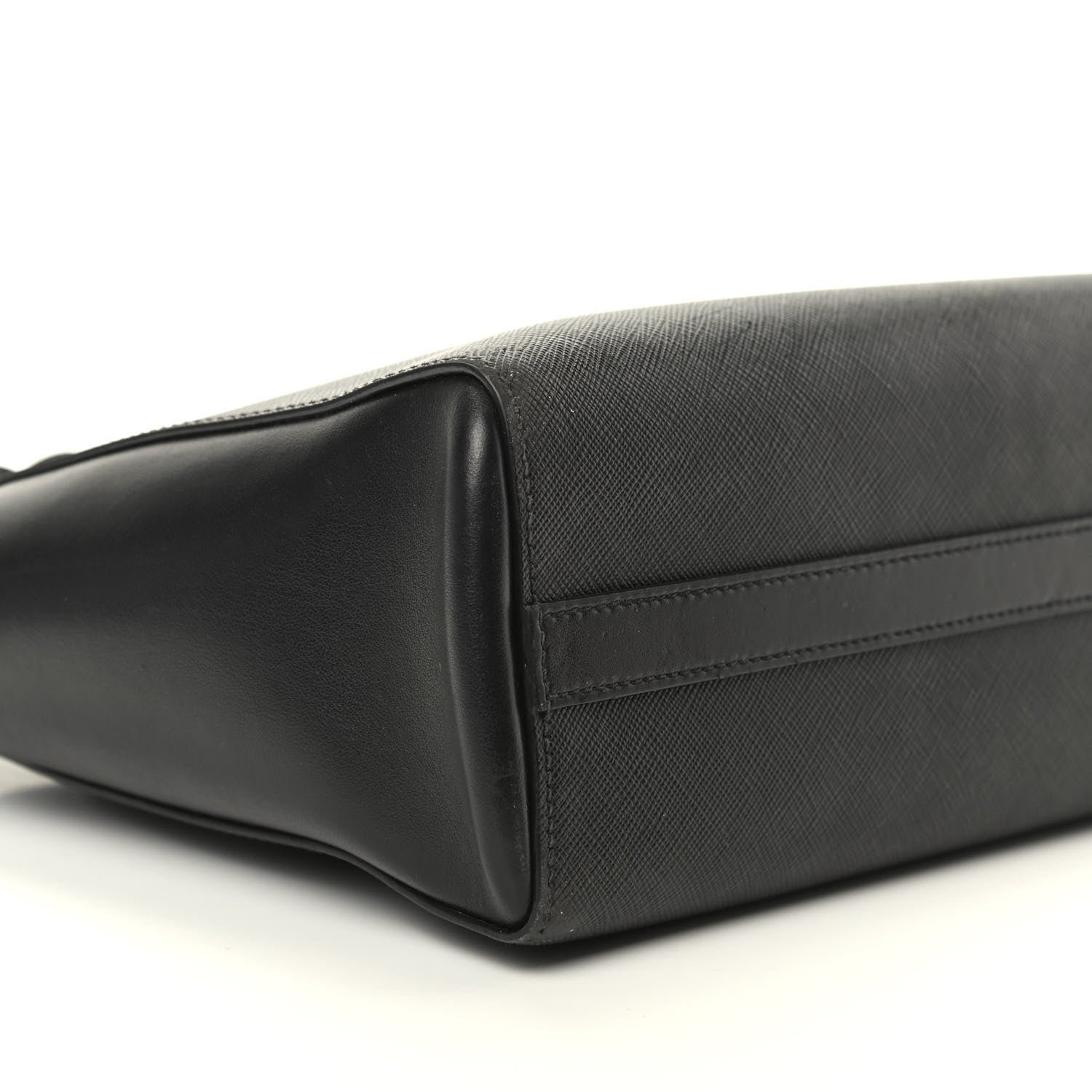 Prada Saffiano Soft Calfskin Small Zippered Tote Black 6 of 9